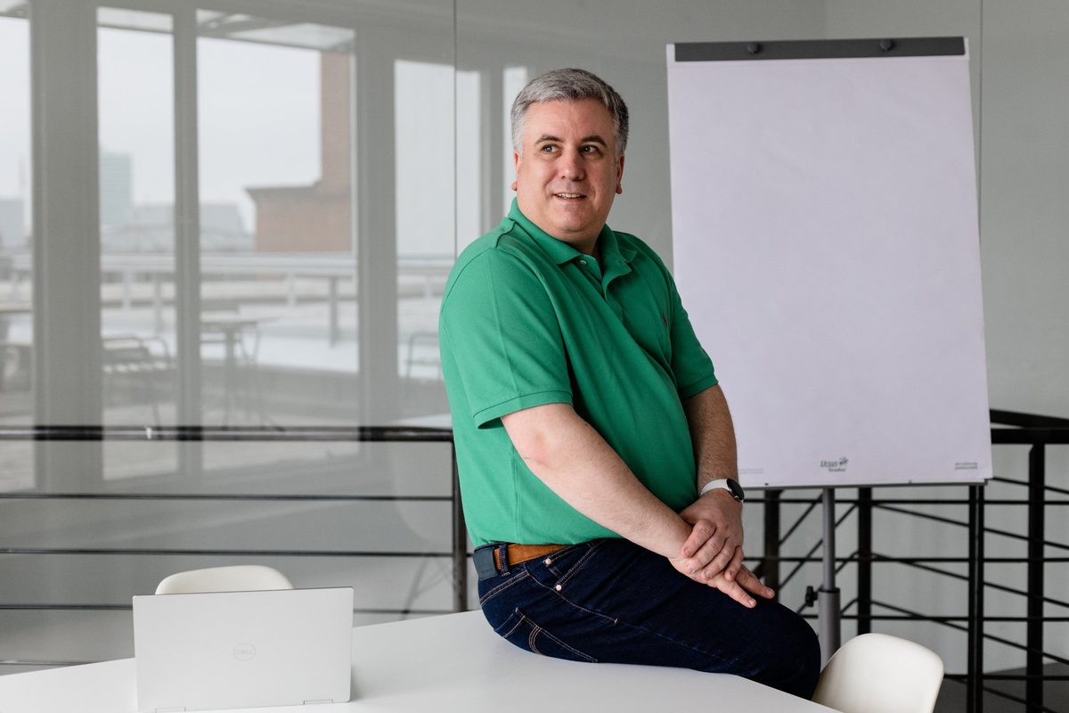 Stefan Quisdorf im Workshop-Raum im Lilienhof